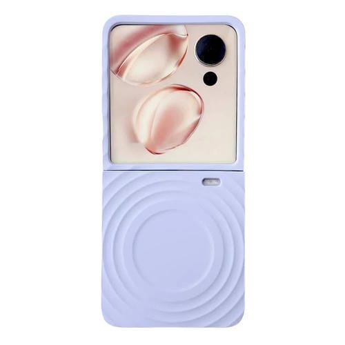 Funda para teléfono de PC con textura ondulada y MagSafe para Honor V (morado)