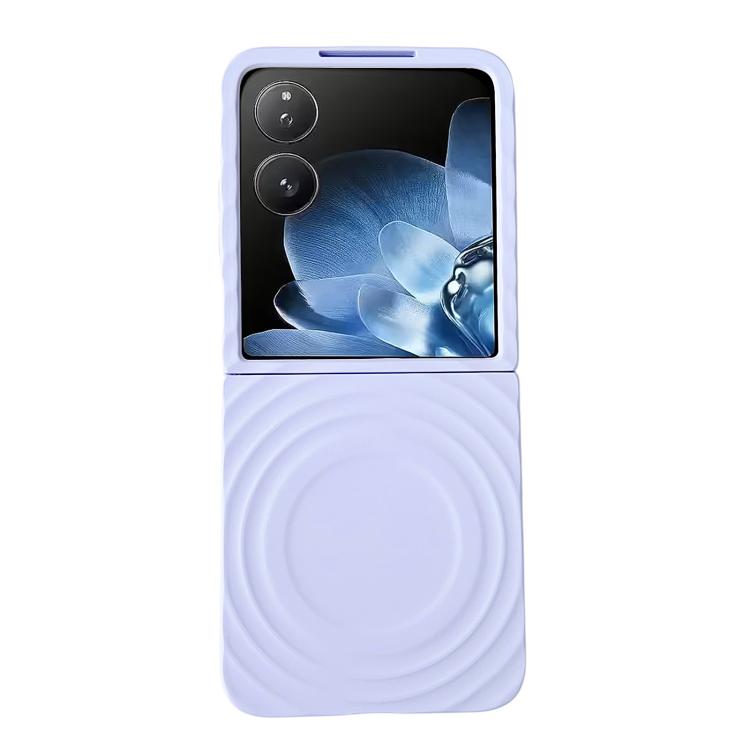 Funda para Xiaomi Mix Flip Wave Texture MagSafe con tacto suave (morado)