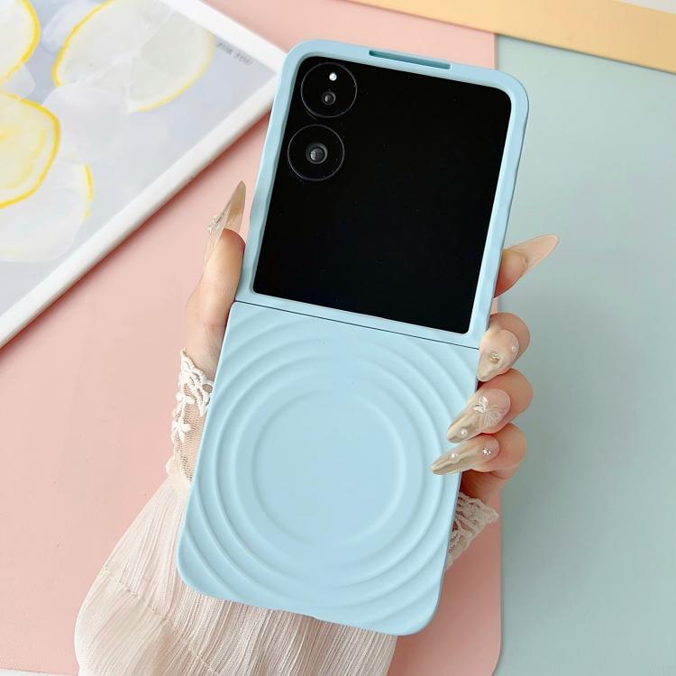 Funda para Xiaomi Mix Flip Wave Texture MagSafe Skin Feel PC (azul claro)