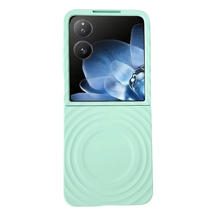 Funda para Xiaomi Mix Flip Wave Texture MagSafe con tacto suave (verde menta)