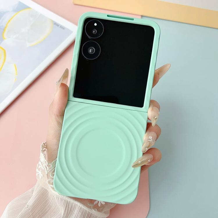 Funda para Xiaomi Mix Flip Wave Texture MagSafe con tacto suave (verde menta)