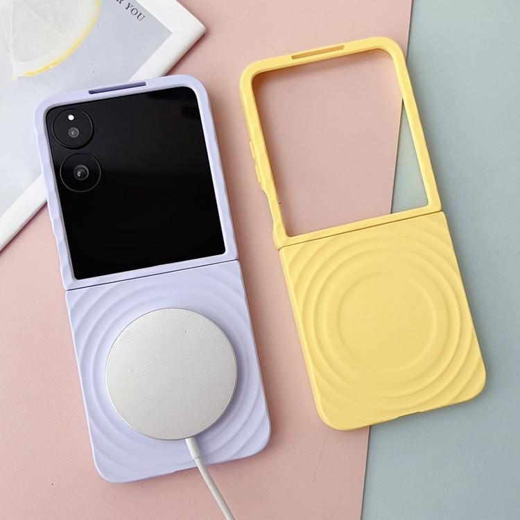 Funda para Xiaomi Mix Flip Wave Texture MagSafe con tacto suave (rosa y rojo)