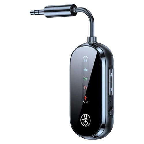 Adaptador de audio inalámbrico 2 en 1 para coche C83 Pro, receptor y transmisor de audio de 3,5 mm (negro)