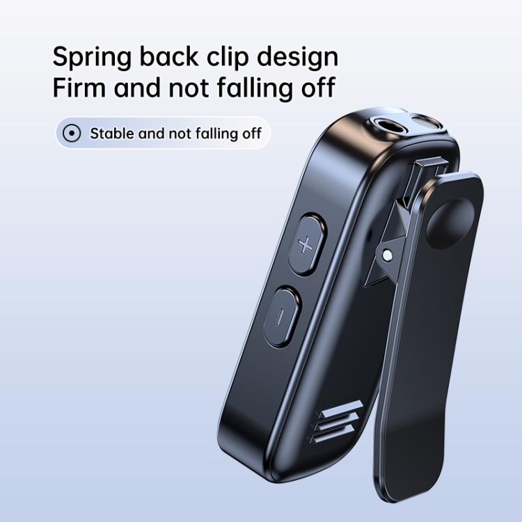 Adaptador de audio inalámbrico C89 2 en 1 con clip trasero para coche, receptor y transmisor de audio de 3,5 mm (negro)