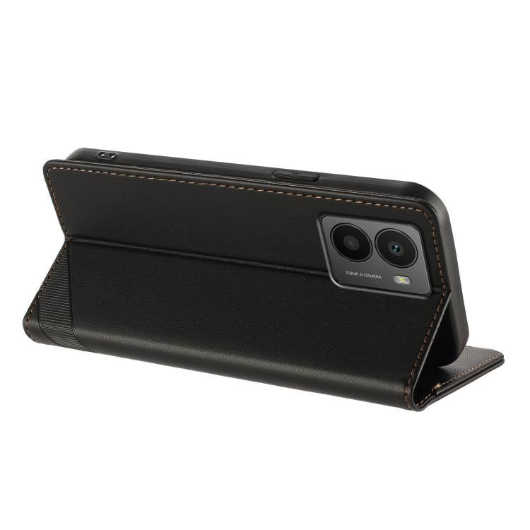 Funda de cuero retro con relieve para teléfono HMD Fusion (negro)