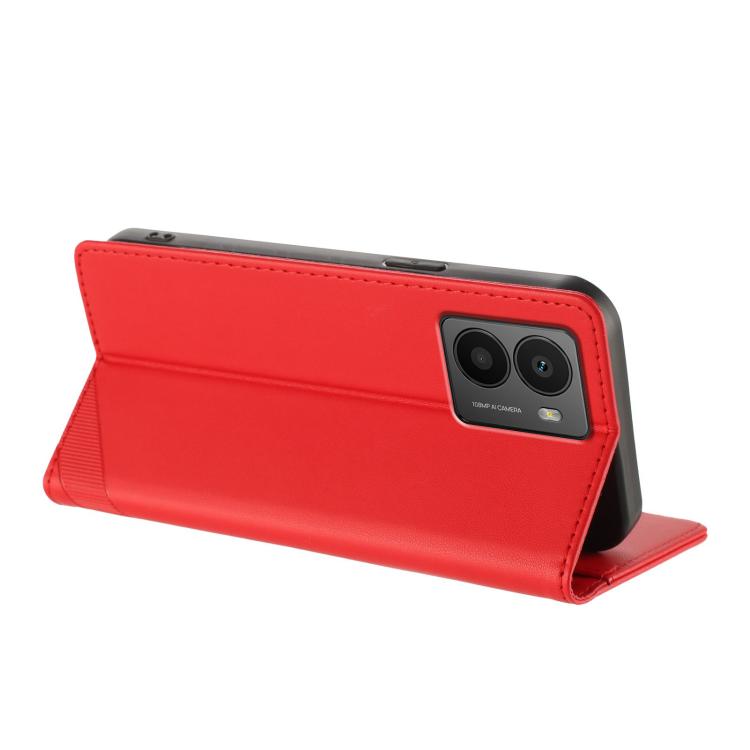 Funda de cuero retro con relieve para teléfono HMD Fusion (rojo)