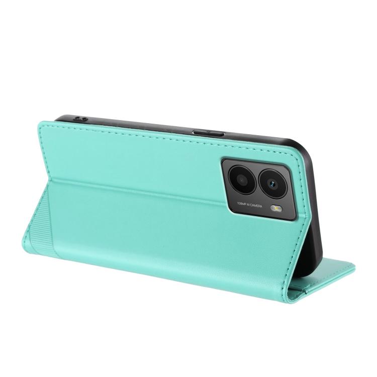 Funda de cuero retro con relieve para teléfono HMD Fusion (verde menta)