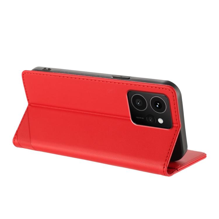 Funda de cuero retro con relieve para teléfono HMD Skyline (roja)