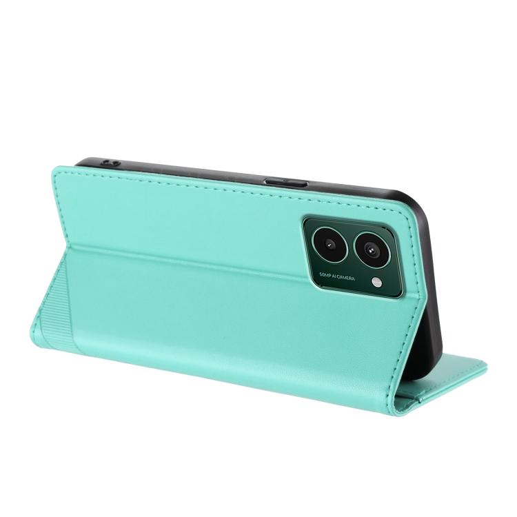 Funda de cuero retro con relieve para teléfono HMD Pulse Pro (verde menta)