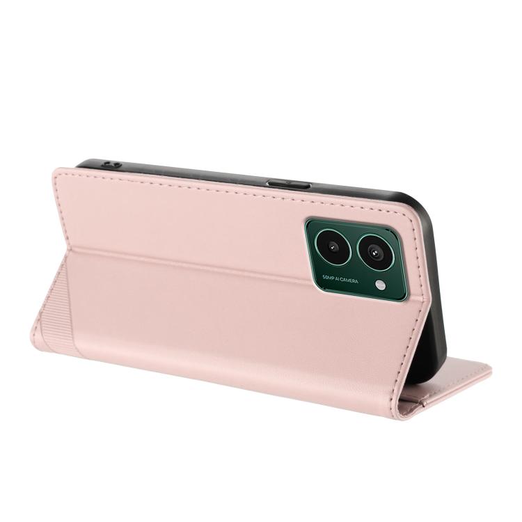Funda de cuero retro con relieve para teléfono HMD Pulse Pro (rosa)