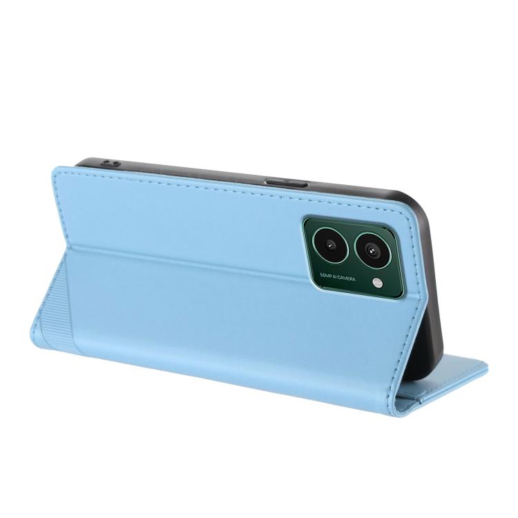 Funda de cuero retro con relieve multifuncional para teléfono HMD Pulse Pro (azul claro)