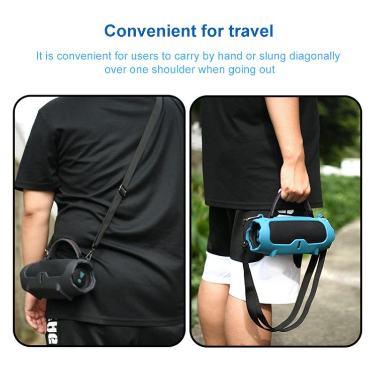 Funda protectora de silicona para altavoz portátil JBL Charge 6, funda blanda (azul)