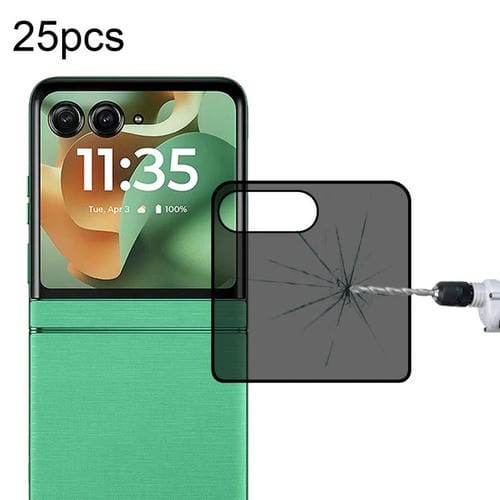 Película de vidrio templado curvado con pegamento 3D para Motorola Razr 60, 25 unidades