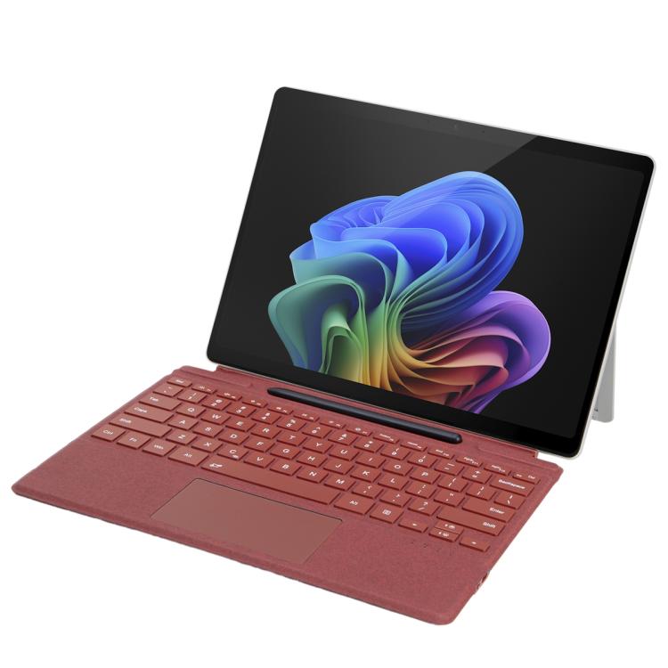 Teclado Bluetooth con panel táctil y retroiluminación de un solo color para Microsoft Surface Pro 9/10/11/12 (rojo)