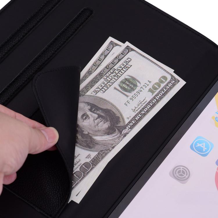 Funda inteligente de piel de lichi con tacto de gato para iPad 10.2 2021 / Air 10.5 (negra)