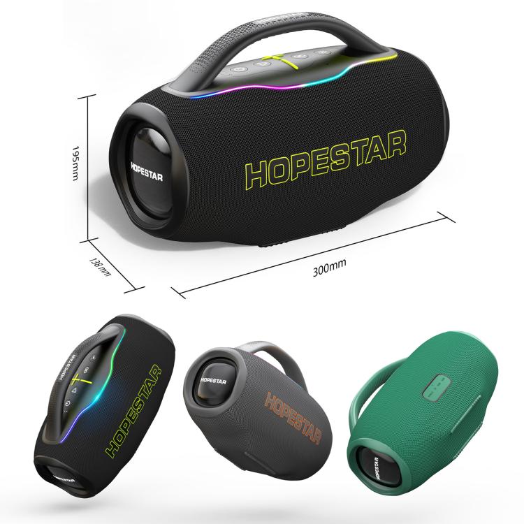 Altavoz Bluetooth portátil HOPESTAR H87 de 70 W para exteriores, resistente al agua, compatible con conector de 3,5 mm (verde oscuro)