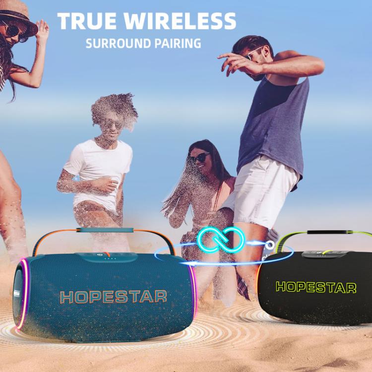 Altavoz Bluetooth portátil HOPESTAR H88 de 70 W para exteriores, resistente al agua, compatible con TF/AUX/USB/TWS (gris)