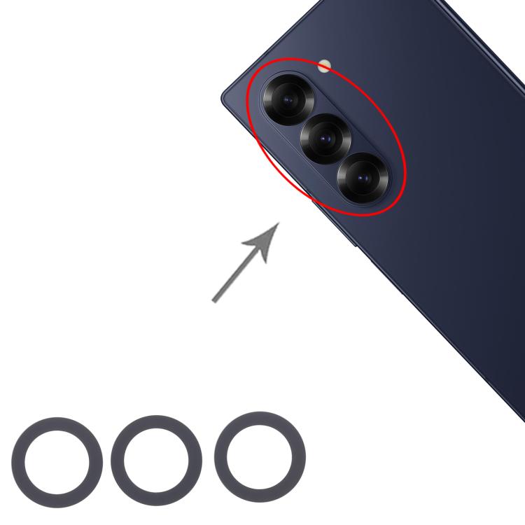 Lenti della fotocamera posteriore Samsung Galaxy Z Fold6 SM-F956B (10 pezzi)