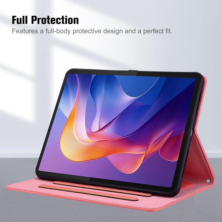 Funda de piel de lichi con tacto de gato para Xiaomi Redmi K Pad (rojo sandía)