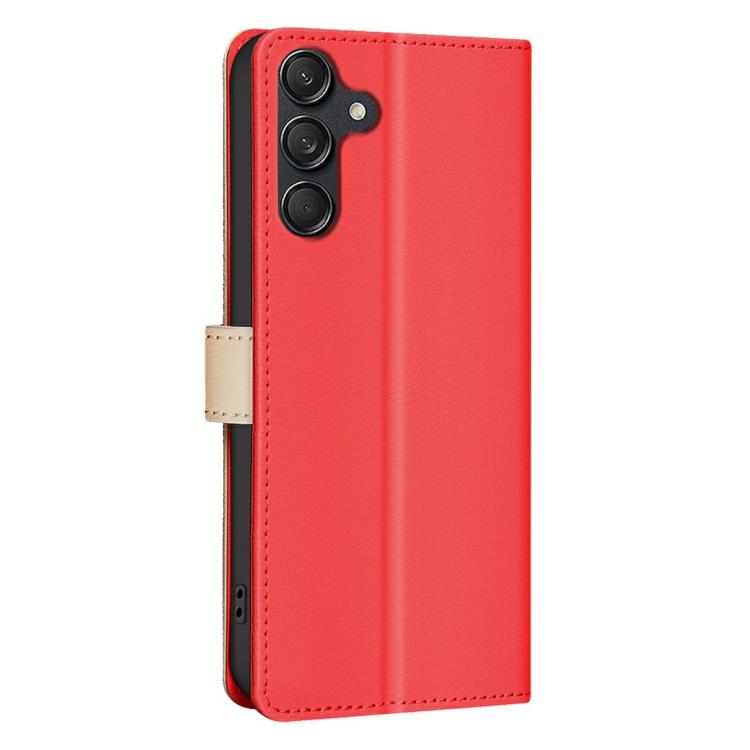 Funda de cuero antirrobo RFID a juego para Samsung Galaxy S25 FE 5G (roja)
