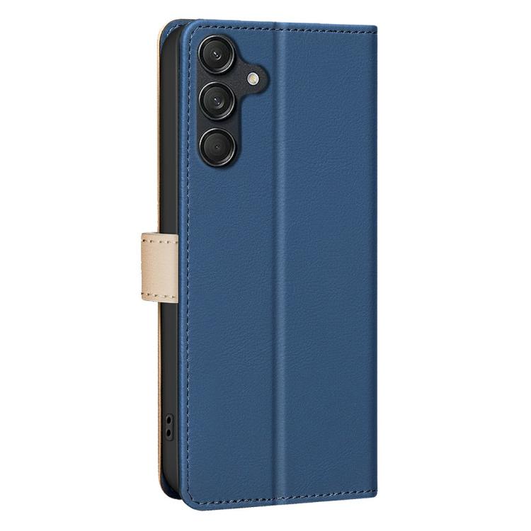 Funda de cuero antirrobo RFID a juego para Samsung Galaxy S25 FE 5G (azul)