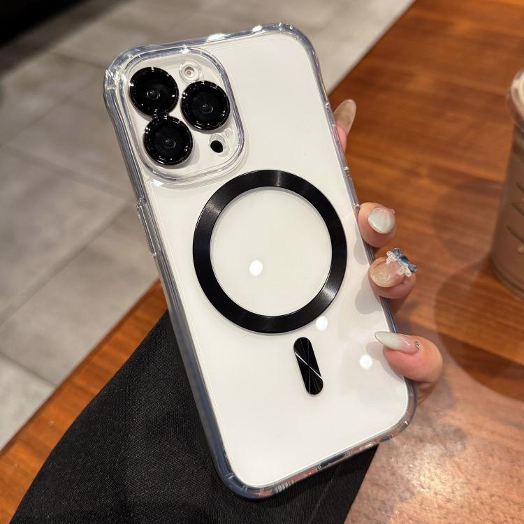 Funda de acrílico transparente MagSafe para iPhone 13 Pro (negra)