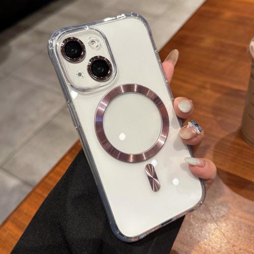 Funda de acrílico transparente MagSafe para iPhone 14 (rosa)