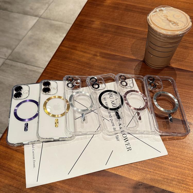 Funda de acrílico transparente MagSafe para iPhone 13 Pro Max (plateada)