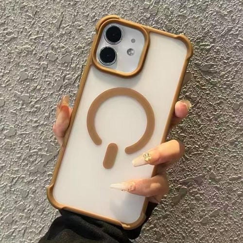 Funda MagSafe semitransparente con tacto esmerilado para iPhone 11 (marrón)