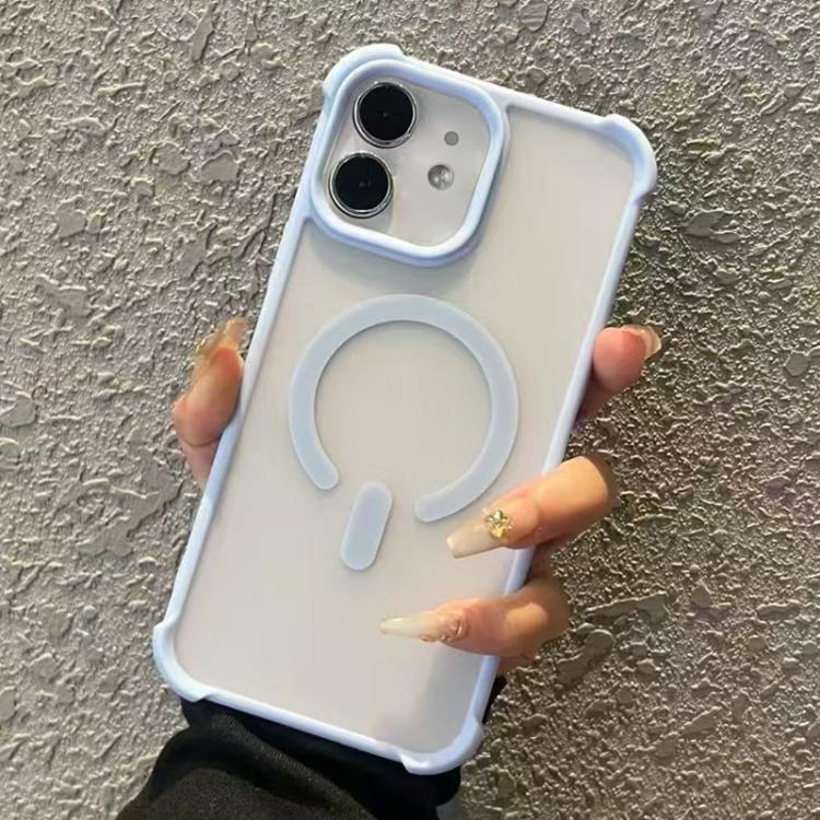 Funda MagSafe semitransparente con tacto esmerilado para iPhone 12 (azul)