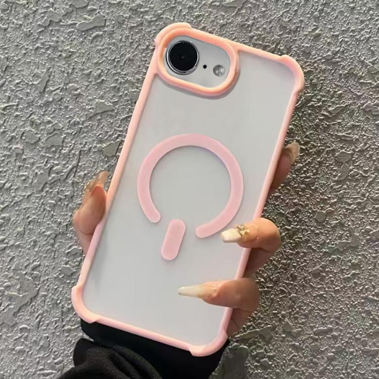 Funda MagSafe semitransparente con tacto esmerilado para iPhone 16e (rosa)