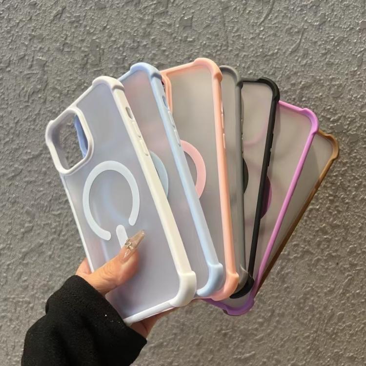 Funda MagSafe semitransparente con tacto esmerilado para iPhone 16e (azul)