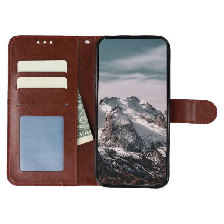 Funda de cuero con estampado de mandala y sol para Samsung Galaxy XCover7 Pro (marrón)