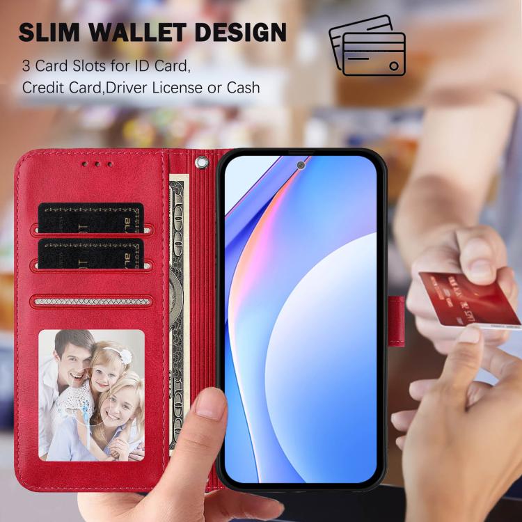 Funda de cuero RFID con estampado de panda y cordón para Sharp Aquos R7 SH-52C (rosa)