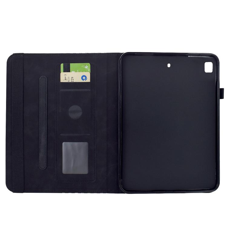 Funda de cuero inteligente con relieve de rombos giratoria para Samsung Galaxy Tab S6 Lite 2024 (negra)