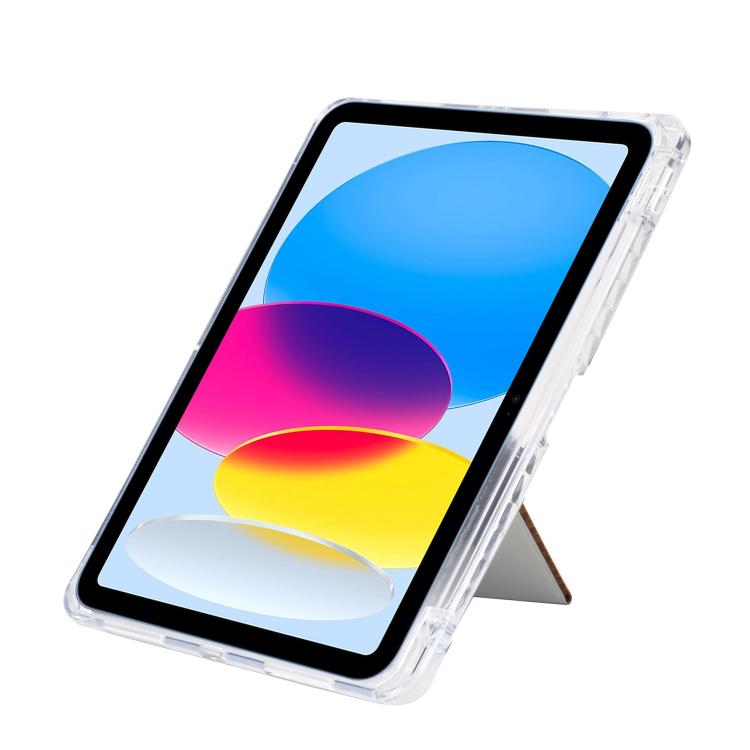 Funda de cuero inteligente con textura piramidal plegable en Y para iPad mini 2024/mini 6 (roja)