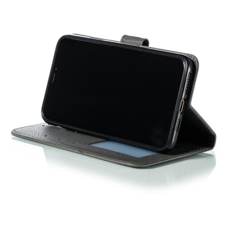 Funda de cuero con textura de lichi y estampado de plumas para Samsung Galaxy XCover7 Pro (gris)