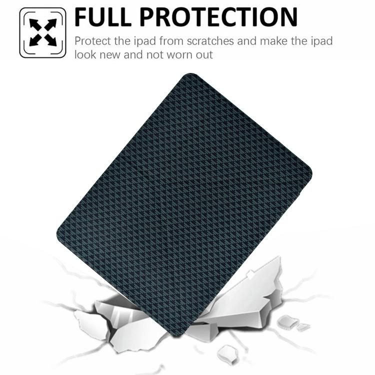 Funda de cuero inteligente con textura piramidal plegable en Y para Samsung Galaxy Tab A9+ (verde)