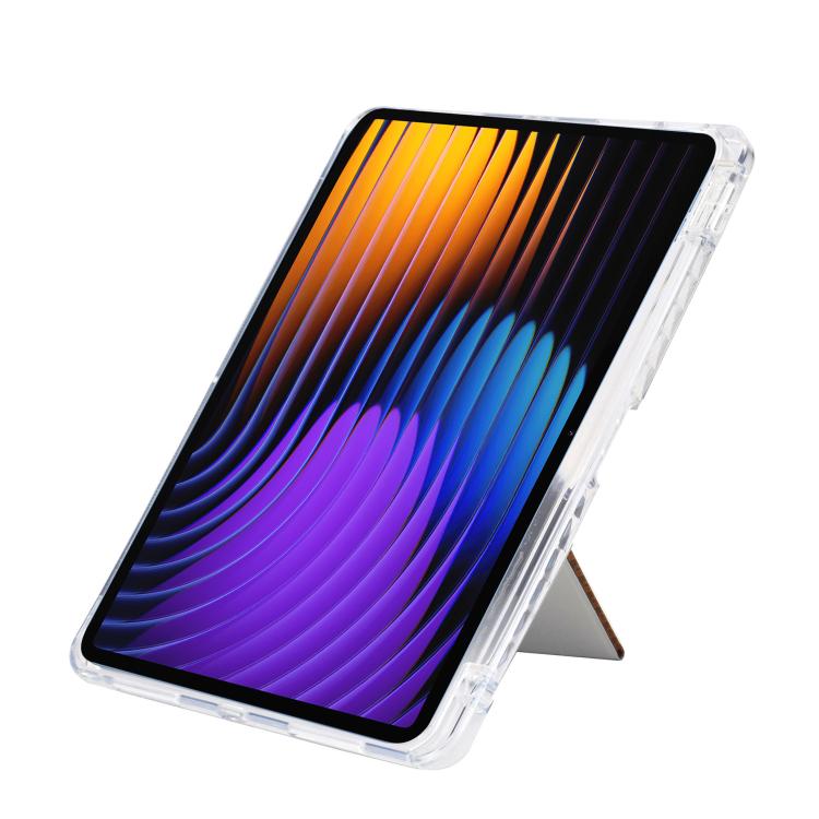 Funda de cuero inteligente con textura piramidal plegable en Y para Xiaomi Pad 7/7 Pro (morada)