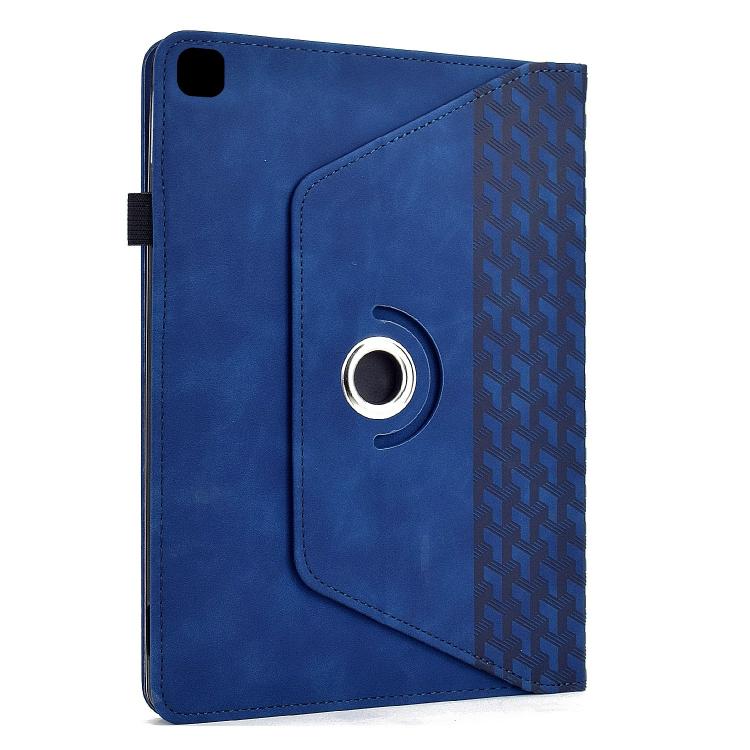 Funda de cuero inteligente con relieve y bloques de construcción giratorios para Samsung Galaxy Tab S6 Lite 2024 (azul)