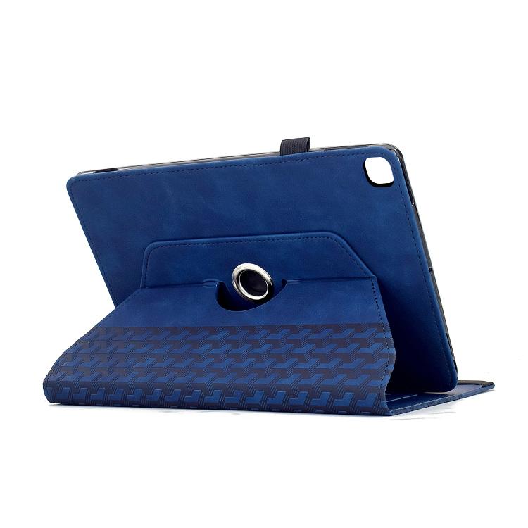 Funda de cuero inteligente con relieve y bloques de construcción giratorios para Samsung Galaxy Tab S6 Lite 2024 (azul)