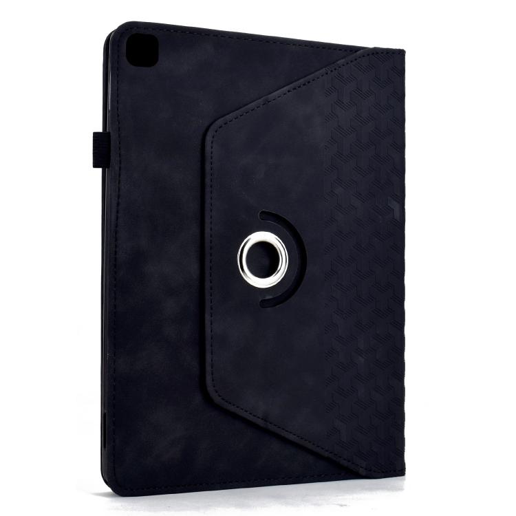 Funda de cuero inteligente con relieve y bloques de construcción giratorios para Samsung Galaxy Tab S6 Lite 2024 (negro)