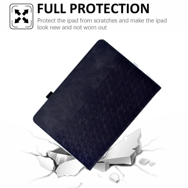 Funda de cuero inteligente con relieve y bloques de construcción giratorios para Samsung Galaxy Tab S6 Lite 2024 (negro)