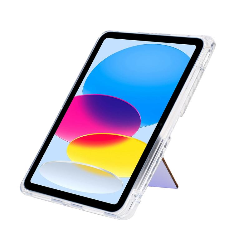 Funda plegable en Y de acrílico transparente con purpurina para iPad Pro 11 (2024) (plateada)