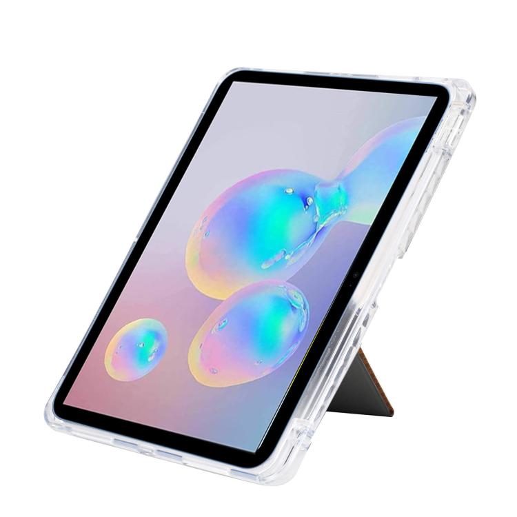 Funda plegable en Y de acrílico transparente con purpurina para Samsung Galaxy Tab S6 Lite 2024 (negro)