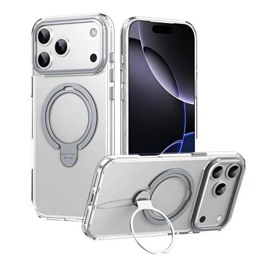 Funda magnética con doble anillo MagSafe para iPhone 17 Pro Max (transparente)