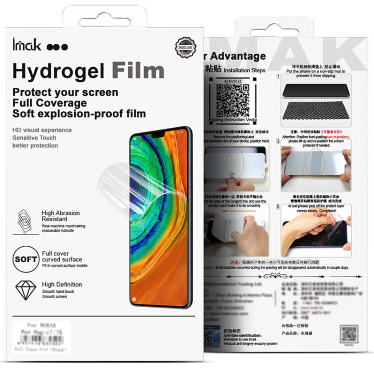 Protector de pantalla de hidrogel para Samsung Galaxy Z Flip7 5G imak de 4.ª generación, pantalla principal + segunda pantalla (1 juego)