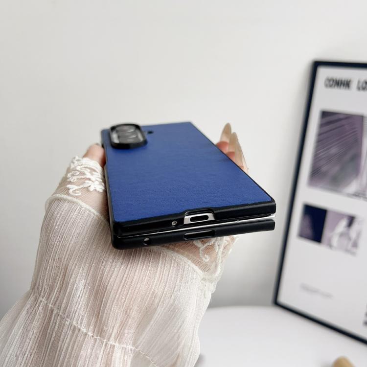 Funda Morandi con textura de cuero de color sólido para Samsung Galaxy Z Fold7 5G (amarilla)