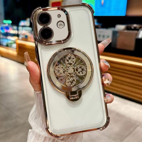 Funda con soporte giratorio para iPhone 12 (dorado desierto)