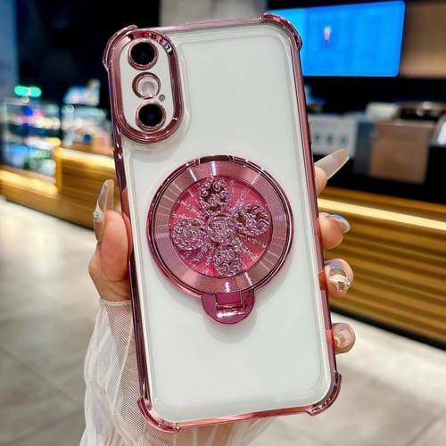 Funda con soporte para peonza para iPhone XS Max (rosa)
